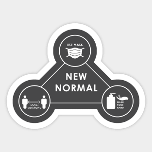 Social Distancing New Normal Sticker